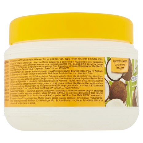 Milmil Professional Crema rigenerante all'olio di cocco per capelli lunghi - medio lunghi  500 ml